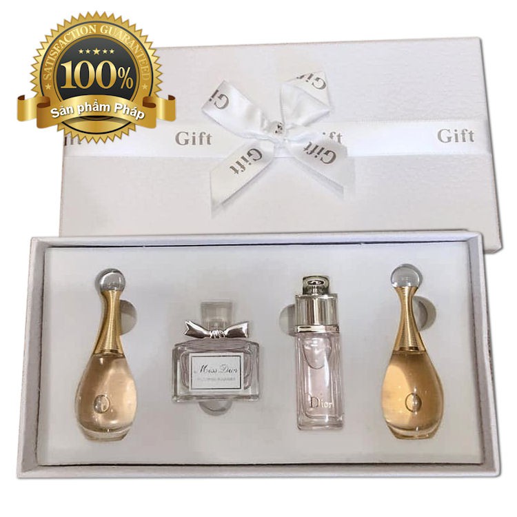 DIOR : Set nước hoa nữ. 4 chai : J'adore, Miss Dior Blooming Bouquet, J'adore Absolu, Addict