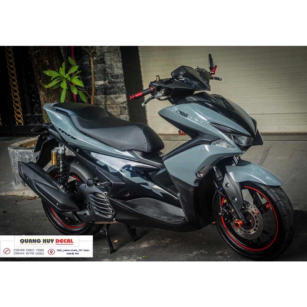 Tem trùm NVX xám xi măng - Độ dán team trùm decal xe máy NVX xám xi măng - Team trùm decal xe máy NVX rẻ đẹp và chất