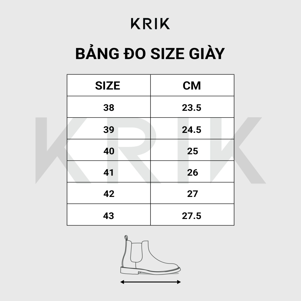 Giày Nam Chelsea Boot Da Bò Nhập Khẩu KRIK Tăng Chiều Cao Thiết Kế Basic Trẻ Trung Dễ Phối Đồ GN9013