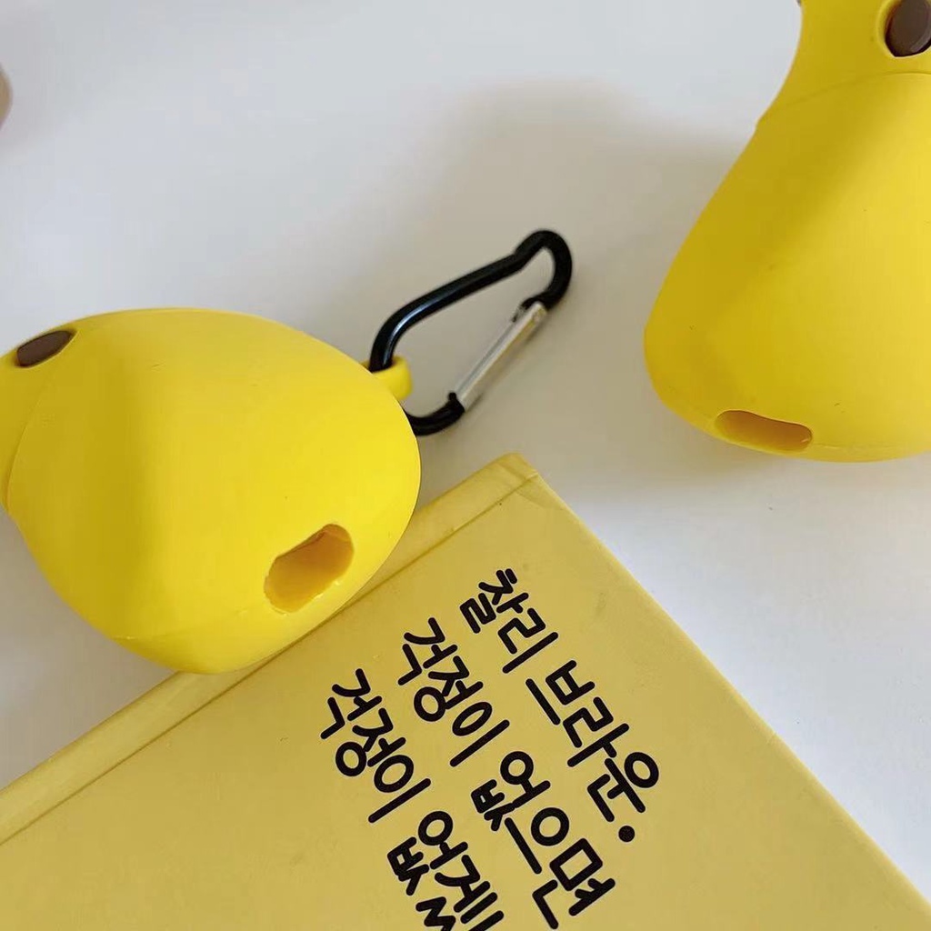 Vỏ Bảo Vệ Hộp Sạc Tai Nghe airpods 1/2/pro Bằng Silicon Hình Quả Chuối Dễ Thương Thời Trang