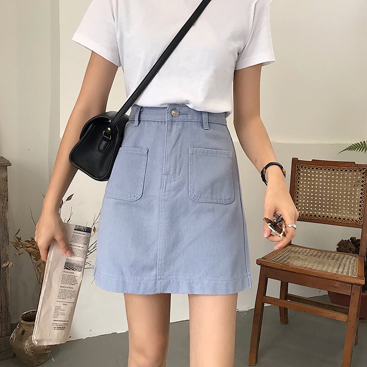 Chân váy jean Ngắn Dáng Chữ A Phong Cách Hàn Quốc Thời Trang Mùa Hè Hàng Mới Dành Cho Bạn Nữ