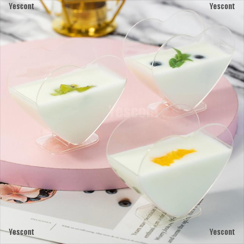 Cốc Nhựa Đựng Bánh Pudding / Pudding Hình Trái Tim