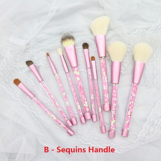 Bộ 10 cọ trang điểm cán pha lê