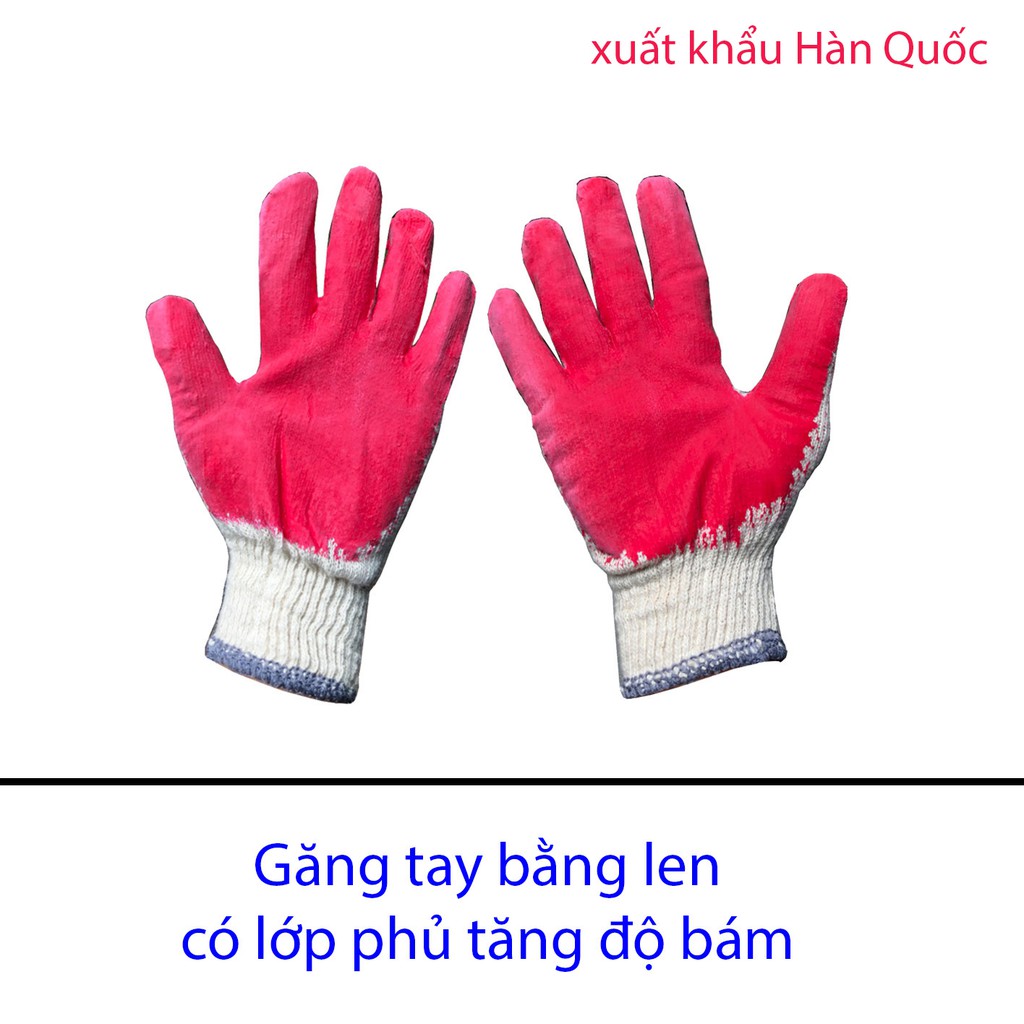 Combo 10 đôi găng tay bảo hộ lao động xuất Hàn (loại dày 50g/đôi) - bao tay bảo hộ lao động