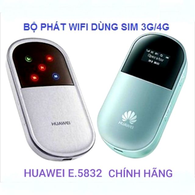 Bộ phát wi-fi dùng SIM điện thoại 3G/4G HUEWEI E5832 chính hãng
