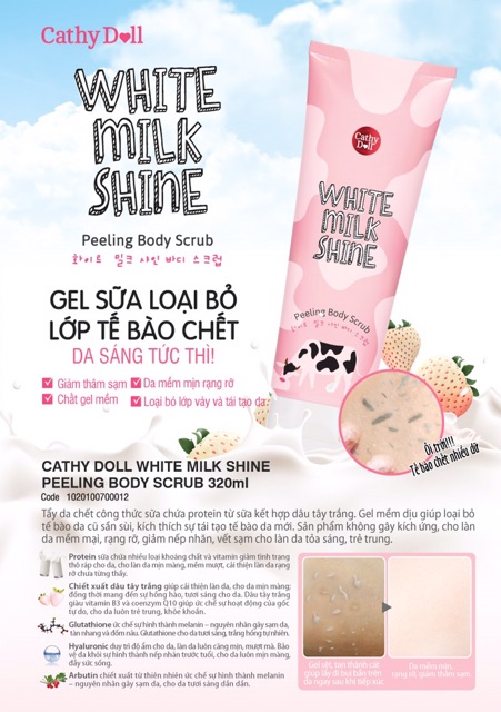 🌸TẨY TẾ BÀO CHẾT Cathy Doll MUỐI SỮA BÒ THÁI Sạch-Sáng Da TUÝT HỒNG CUTE | BigBuy360 - bigbuy360.vn
