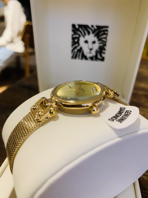 Đồng hồ nữ Anne Klein AK/3002CHGB dây kim loại gold size 26mm