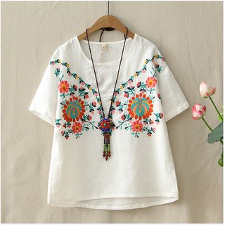 Áo Đũi Thêu Hoa Văn Nổi [Ưu Đãi Lớn]