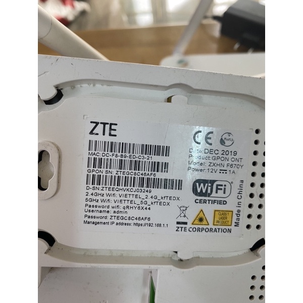 Modem GPON Viettel Huawei H646GM,Modem GPON Viettel Huawei ZTE, Modem GPON  FPT, phát wifi Dual- Band 5G