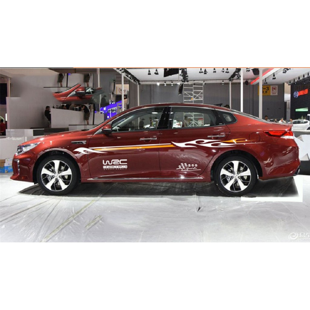 Tem dán sườn xe ô tô phong cách thể thao TX02