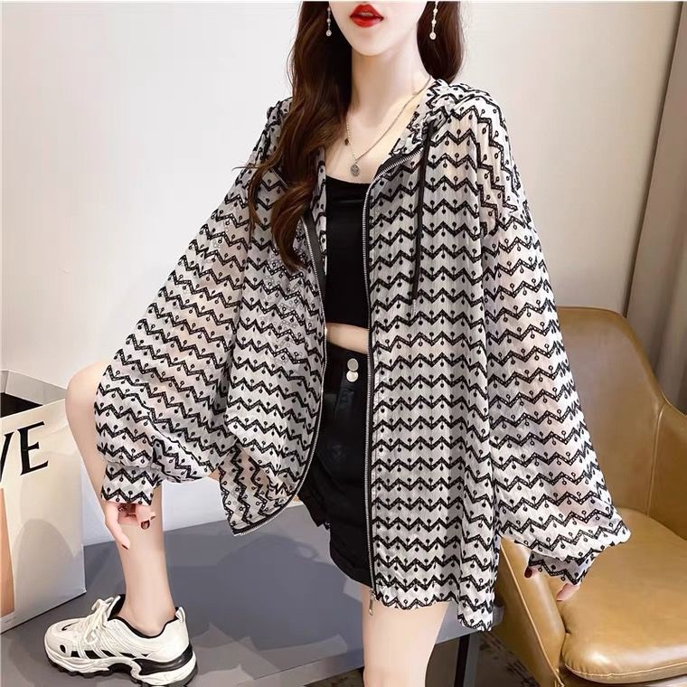 Áo Khoác Chống Nắng Dáng Rộng Thoáng Khí Thời Trang Mùa Hè Hàn Quốc Dành Cho