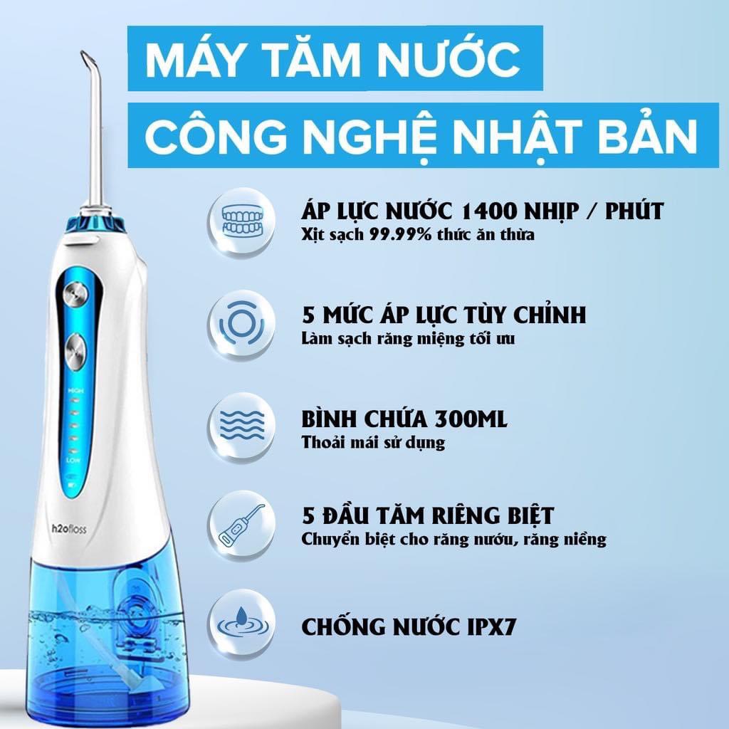 Máy tăm nước H2OFloss HF-9P  MẪU MỚI NHẤT chống thấm nước