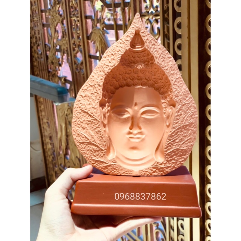 Lá Bồ Đề Mặt Phật 3D - Gốm sứ bát tràng