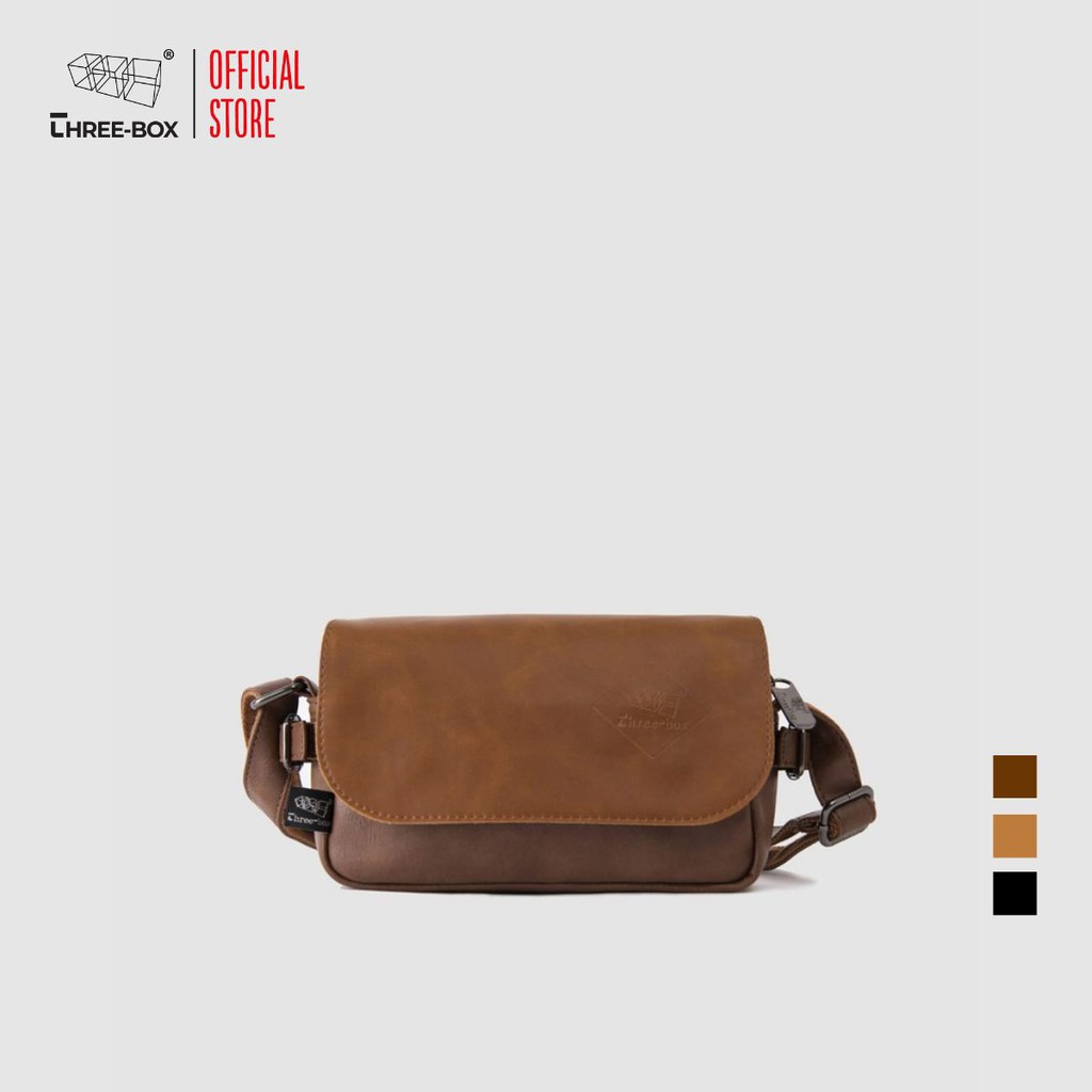 Túi đeo chéo da mini Three-Box | MS3511