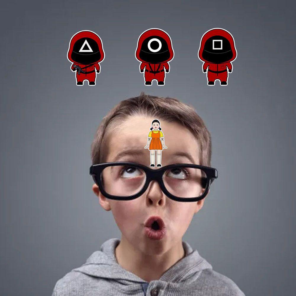 Set 4 Miếng Dán Trang Trí Hình Mực Chơi Game Patrick