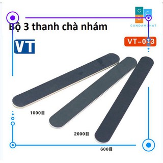Bộ 3 thanh dũa nhám mô hình - Dụng cụ gundam - Giá rẻ