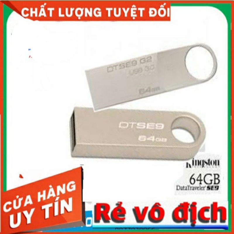 Usb Kingston DTSE9 64gb 32gb 16gb 8gb Nhỏ Gọn, Chống nước