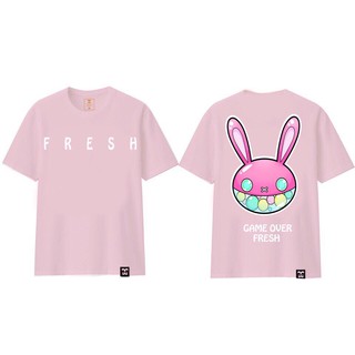 🍦🍦🍦 Áo Thun Fresh Ngắn Tay In Họa Tiết Tai Thỏ Siêu Cưng Nhiều Màu  🍦🍦🍦