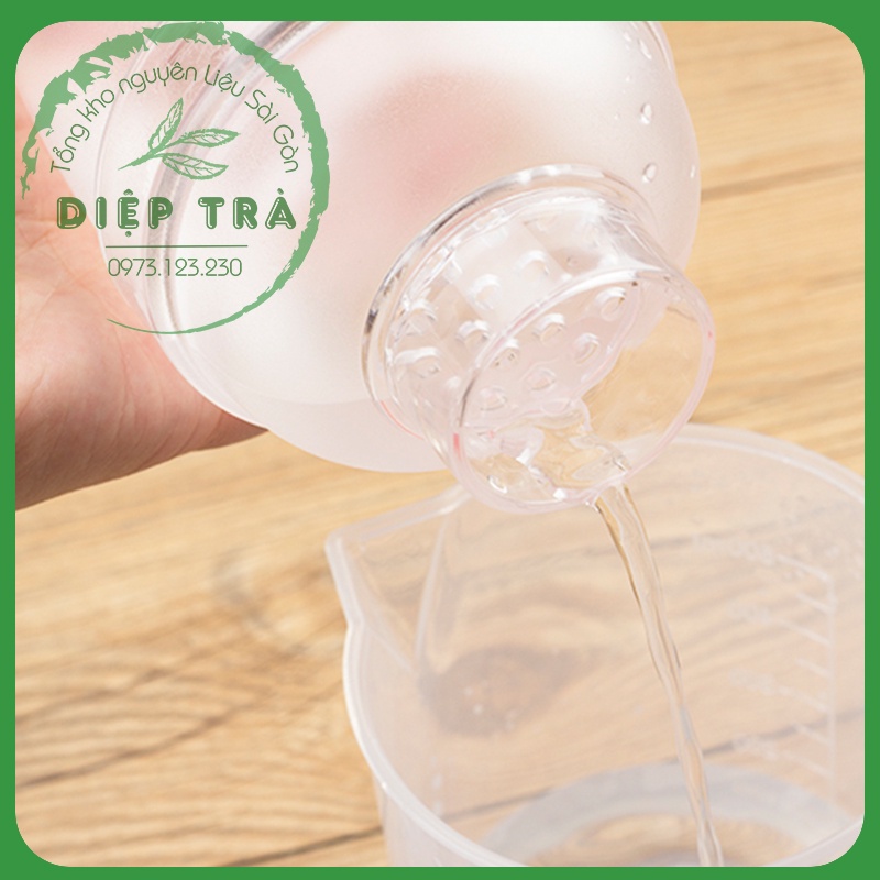 Bình lắc shaker 500ml/700ml/1000ml dày, chia vạch đen