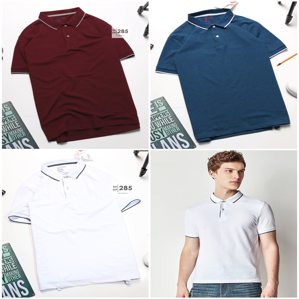 POGD10Áo Thun Có Cổ Pique đẹpcháyhàng 5 màu trẻ trung với chiếc áo polo này mặc đi làm đi chơi