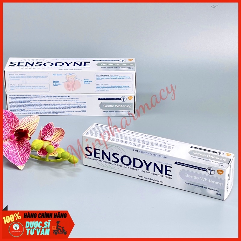 Kem Đánh Răng SENSODYNE Giảm ê buốt 24/7 Mát lạnh/ Bạc hà the mát/ Làm sáng răng 100g - Minpharmac