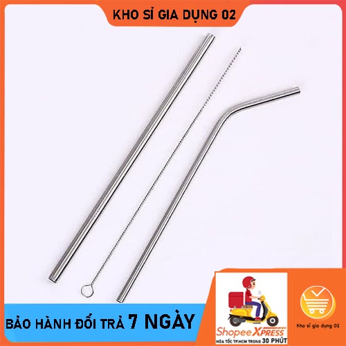 Ống Hút Inox 304 An Toàn Vệ Sinh Thực Phẩm, Bộ 3 Ống Hút Inox Không Rỉ Sét Và Kháng Khuẩn An Toàn Tuyệt Đối Cho Sức Khỏe