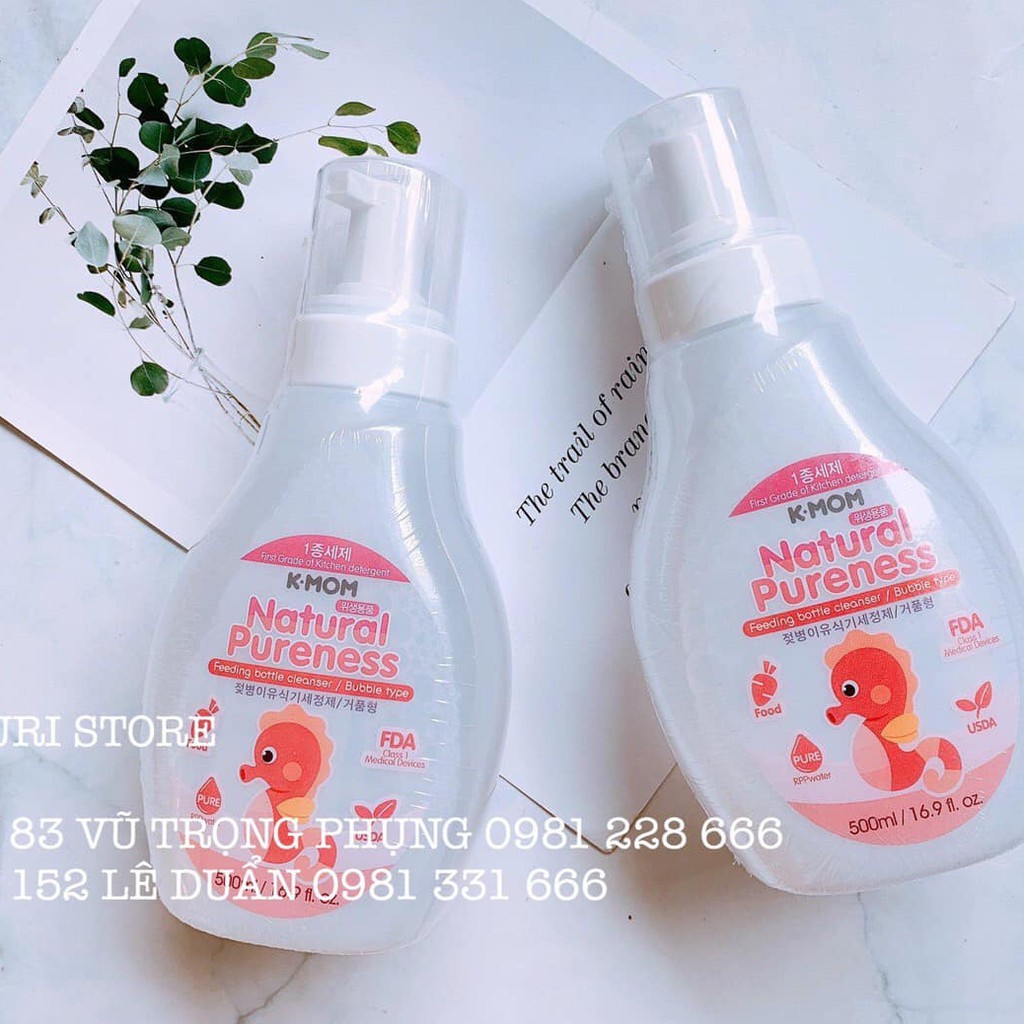 Nước rửa bình &amp; rau quả hữu cơ K-Mom Hàn Quốc 500ml