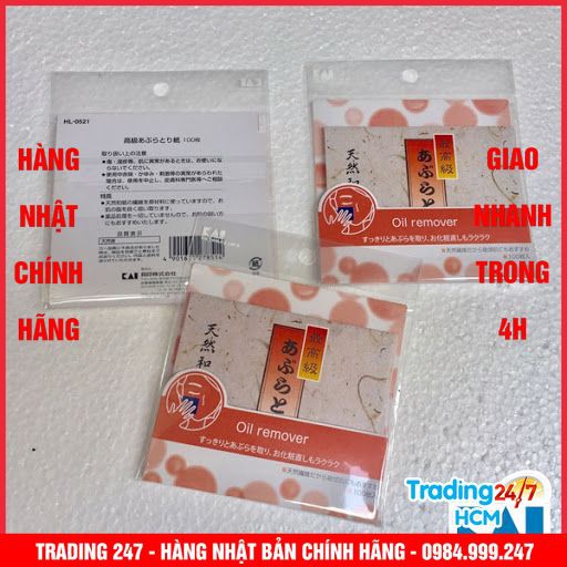 [Hỏa tốc HCM] Set 100 miếng thấm dầu mặt cao cấp KAI Nội địa Nhật Bản