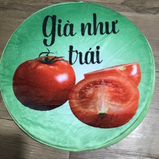 COMBO 3 GỐI TRÁI CÂY 3D- 37cm x dày 7cm.