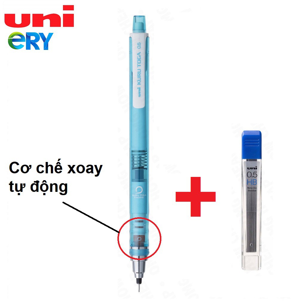 Bút chì bấm xoay tự động Uni Kuru Toga M5-450T hàng chính hãng