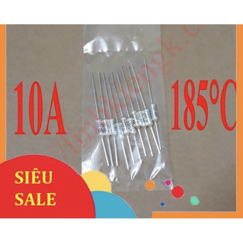 [ SIEU RE ]  [10 cái] Cầu chì 10A  185 độ C - cầu chì nồi cơm