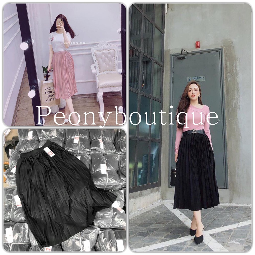Chân Váy  CHÂN VÁY XẾP LY DÁNG DÀI HOT HOTTT