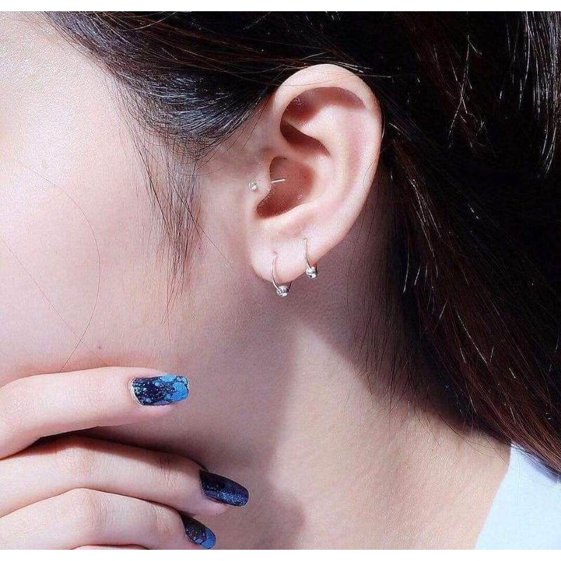 Bông tai bi bạc- Bông bi bạc nguyên chất dành cho cả người lớn và trẻ em