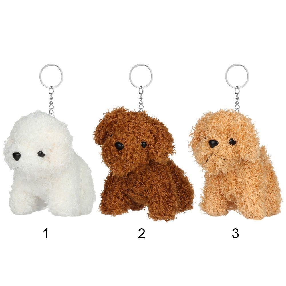 Móc Khóa Hình Chó Poodle Nhồi Bông Dễ Thương