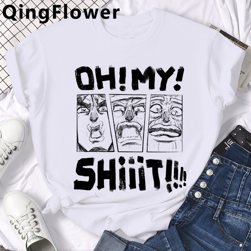 Áo Thun Tay Ngắn In Hình Anime Jojo Bizarre Adventure 90s Thời Trang Mùa Hè Dành Cho Nam