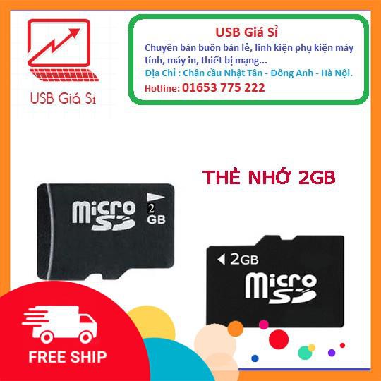 Thẻ nhớ Micro SD 2G Zin, BH 12 tháng đổi mới