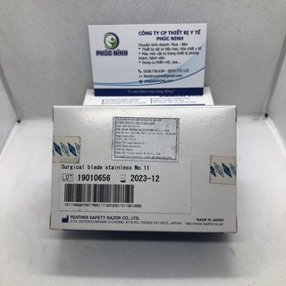 Lưỡi dao mổ phẫu thuật Nhật Frather [Hộp 100c]