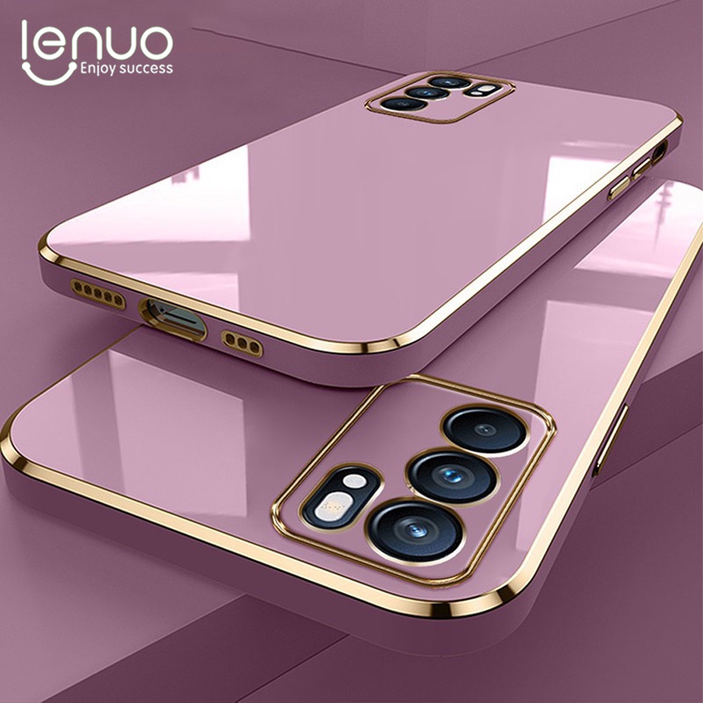 Ốp điện thoại Lenuo TPU mềm mạ 6D sang trọng cho OPPO A54 A16 A9 2020 A5 2020 A15 A92 A31 A95 4G