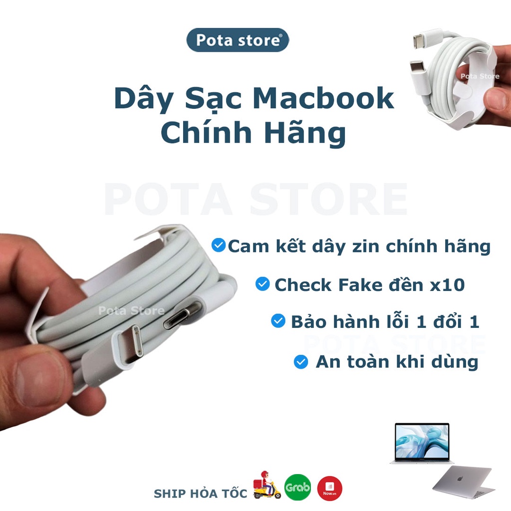 Sạc Macbook TypeC to TypeC Zin Bóc Máy Nguyên Seal Dài 2m