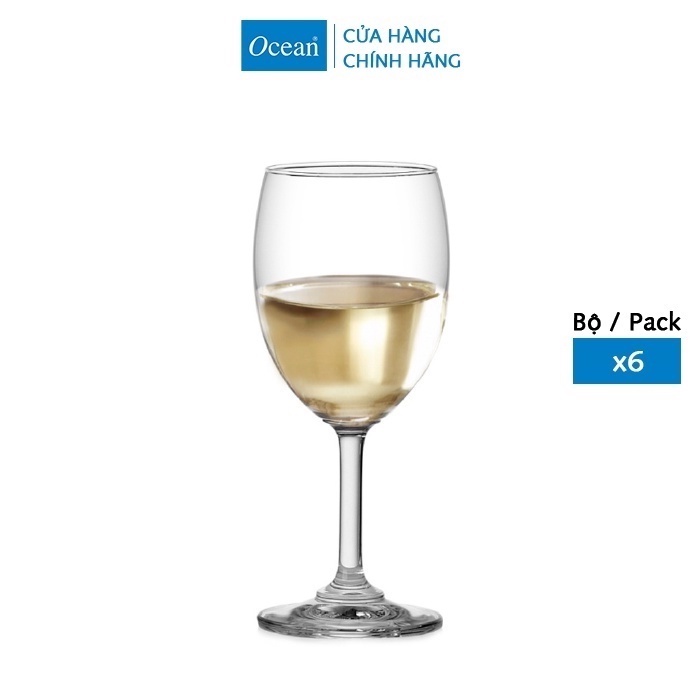 Bộ 6 Ly Rượu Vang Trắng Ocean Classic White Wine 195ml - Chính Hãng