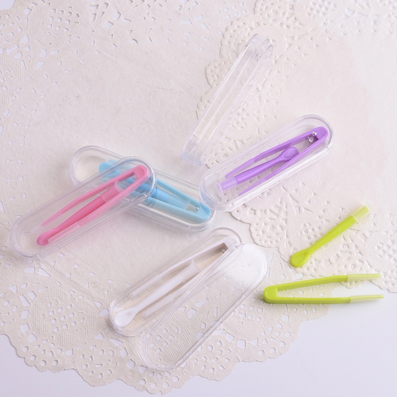 Bộ Dụng Cụ Nhíp Gắp Kính Áp Tròng Mini Tiện Dụng Mang Theo Du Lịch