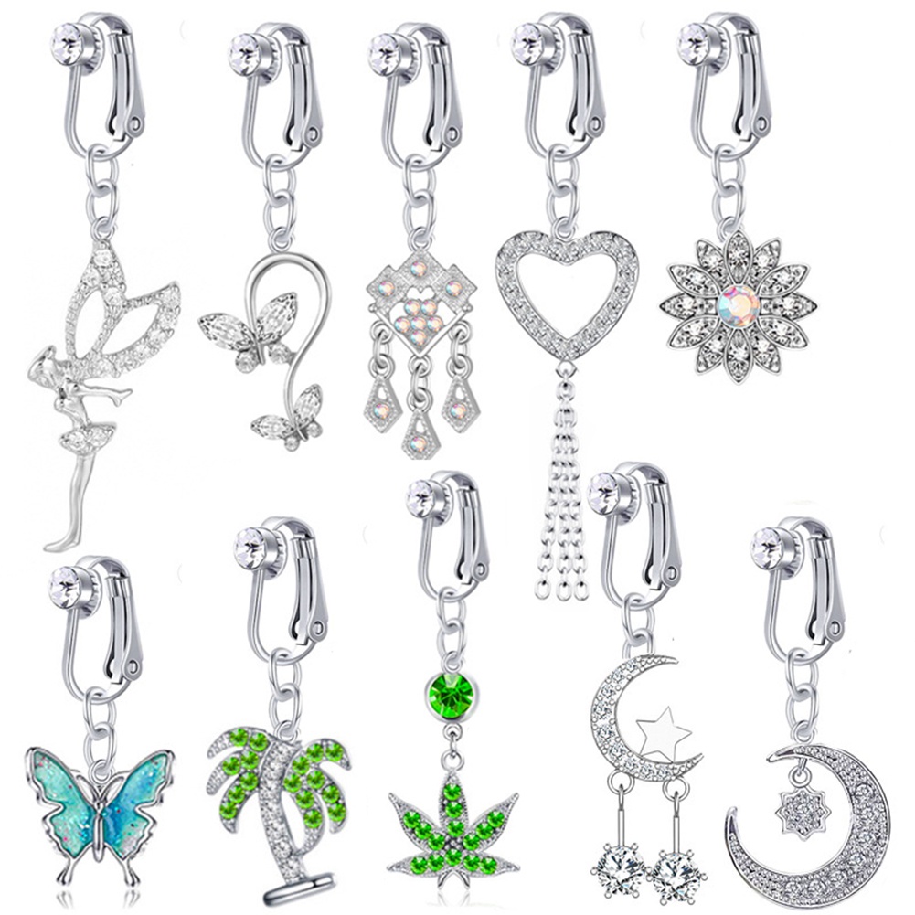 Khuyên Rốn Hình Bươm Bướm Đính Đá Sang Trọng Cá Tính