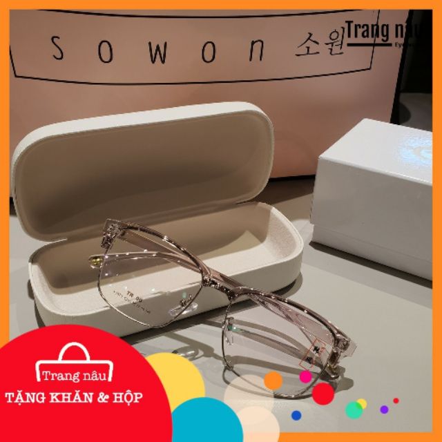 [Mã SKAMCLU7 giảm 10% cho đơn từ 0Đ] [RẺ VÔ ĐỊCH] Kính giả cận trong suốt nửa viền xinh Mã 2671 Hồng trà | BigBuy360 - bigbuy360.vn