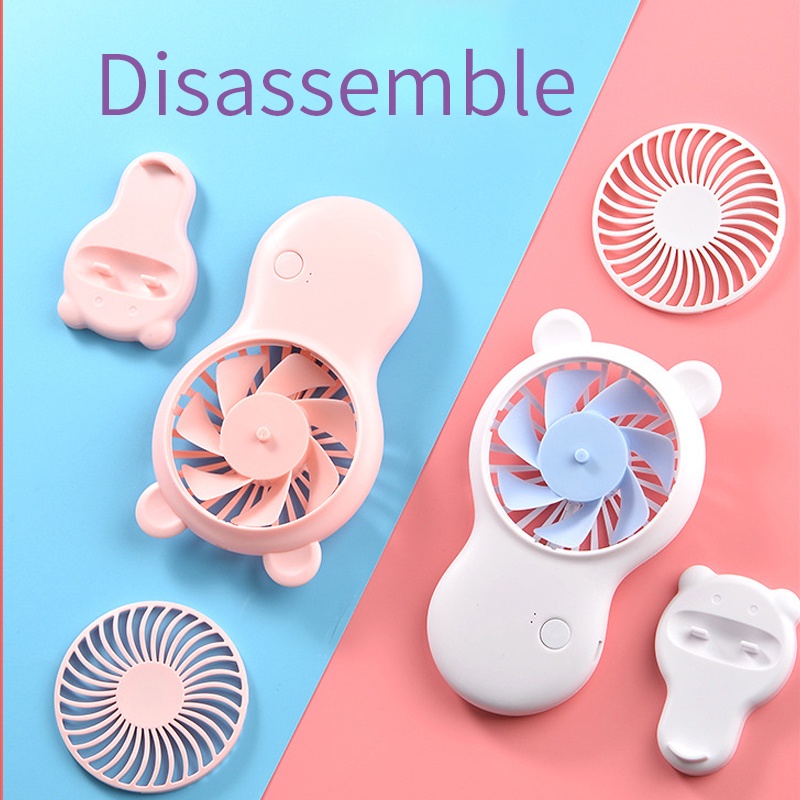Quạt mini cầm tay PFFEE 3 tốc độ có thể sạc lại bằng cổng USB tiện lợi