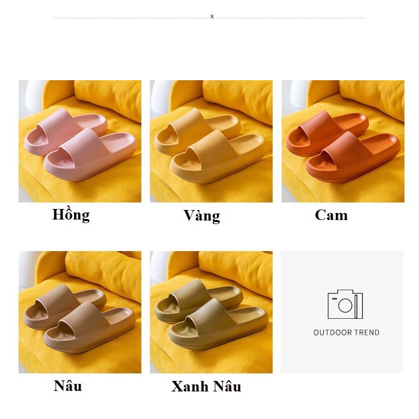 Dép quai ngang unisex thời trang bánh mỳ độn đế 5cm siêu êm siêu nhẹ