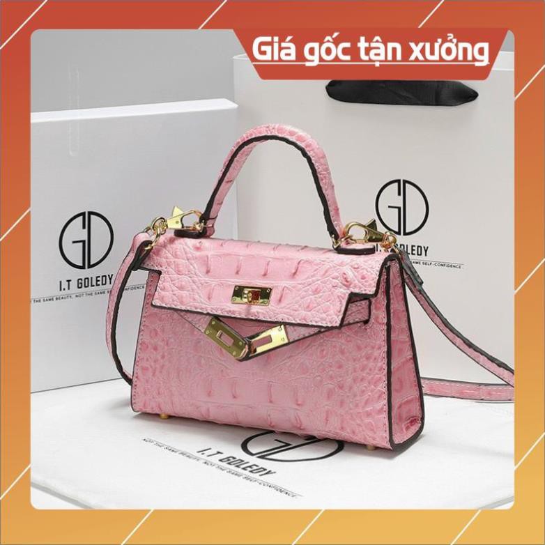 Hàng Cao Cấp - Túi xách da cá sấu- có khóa siêu xinh lối 1 đổi 1