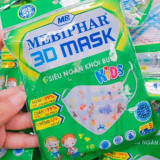 KHẨU TRANG MEBIPHAR TRẺ EM - TÚI 5 CÁI