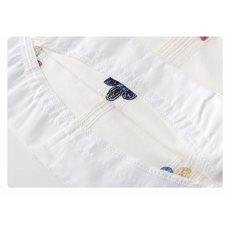 Áo Sơ Mi Sát Nách Thêu Hoa Nhỏ Kiểu Hàn Quốc Thời Trang Mùa Hè Cho Bé Gái