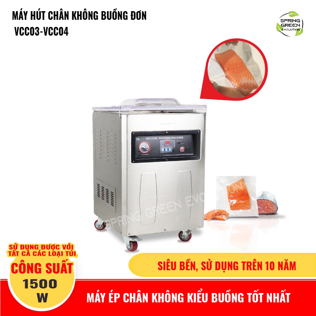 Máy Hút Chân Không Công Nghiệp Buồng VCC03-C. Hút Hàn Tốc Độ Cao, Mọi Loại Túi, Tiết Kiệm Điện. Thương Hiệu SGE Thailand