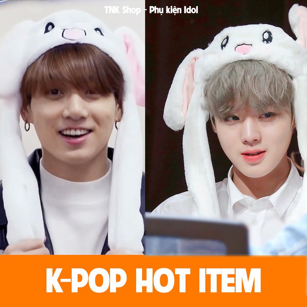 🔥 Nón Tai Thỏ Điều Khiển - Mũ tai thỏ Idol K-Pop